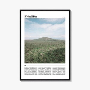 Rwanda Poster Print, Nyungwe Forest Photo, Volcano Hill Wall Art, Africa Travel Decor
