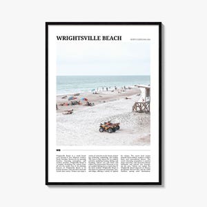 Wrightsville Beach Travel Poster, Wrightsville Beach Wall Art, Wrightsville Beach Poster Print, Photo, Decor, North Carolina, USA