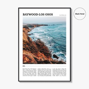 Cartel de viaje de Baywood Los Osos, Arte de pared de Baywood-Los Osos, Impresión de póster de Baywood-Los Osos, Foto de Baywood-Los Osos, Decoración de Baywood-Los Osos imagen 9