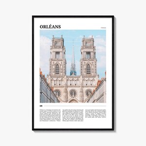 Orleans Reise Poster, Orleans Wandkunst, Orleans Poster Druck, Orleans Foto, Orleans Dekor, Frankreich