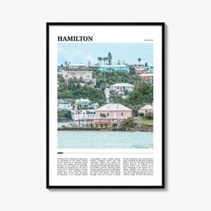 Hamilton Travel Poster Bermuda, Hamilton Wall Art, Hamilton Poster Print, Hamilton Photo, Hamilton Decor, Bermuda