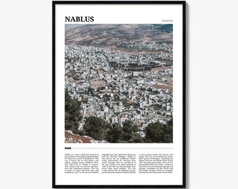 Nablus Travel Poster, Nablus Wall Art, Nablus Poster Print, Nablus Photo, Nablus Decor, Palestine
