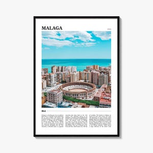 Malaga Reise Poster, Malaga Wandkunst, Malaga Poster Druck, Malaga Foto, Malaga Dekor, Spanien