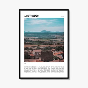 Auvergne Travel Poster, Auvergne Wall Art, Auvergne Poster Print, Auvergne Photo, Auvergne Decor, France