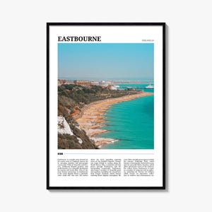 Eastbourne Travel Poster, Eastbourne Wall Art, Eastbourne Poster Print, Eastbourne Photo, Eastbourne Decor, England, UK