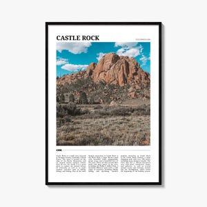 Poster de voyage Castle Rock, art mural Castle Rock, impression poster Castle Rock, photo Castle Rock, déco Castle Rock, Colorado, États-Unis