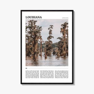 Louisiana Travel Poster, Louisiana Wall Art, Louisiana Poster Print, Louisiana Photo, Louisiana Decor, USA
