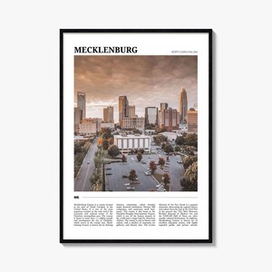Mecklenburg County Skyline Kunstdruck: Reise - Poster