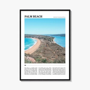 Palm Beach Reiseplakat New South Wales, Palm Beach Wandkunst, Palm Beach Poster Druck, Palm Beach Foto, Palm Beach Dekor, Australien