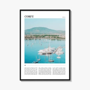 Corfu Poster Print, Ionian Islands Photo, Greece Wall Art, Mediterranean Travel Decor