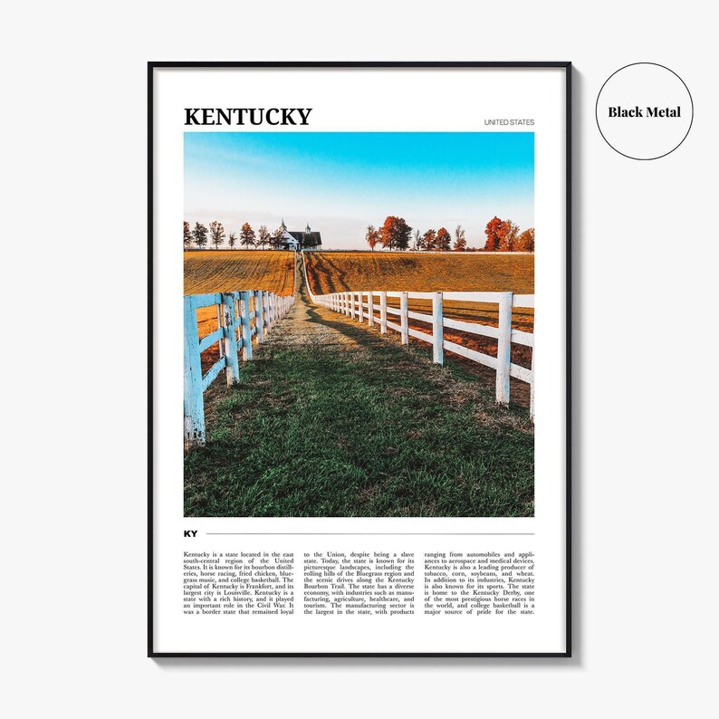 Kentucky Poster Print, Bluegrass State Photo, Mammoth Cave Wall Art, Bourbon Trail Travel Decor image 9