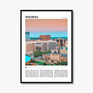 Wichita Kansas Travel Poster: Vibrant City Wall Art
