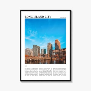 Long Island City Travel Poster, Long Island City Wall Art, Long Island City Poster Print, Long Island City Photo, Long Island City Decor