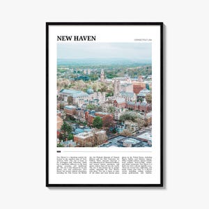 New Haven Travel Poster, New Haven Wall Art, New Haven Poster Print, New Haven Photo, New Haven Decor, Connecticut, USA