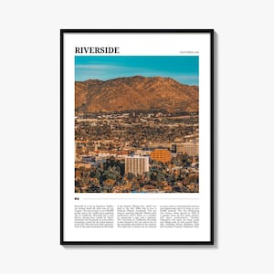 Riverside California Travel Poster: Vibrant Wall Art Print