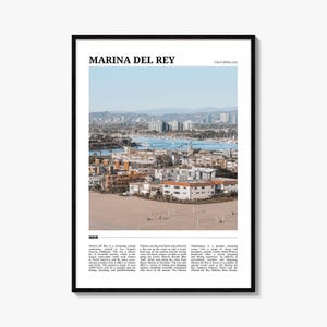 Marina del Rey Travel Poster, Marina del Rey Wall Art, Marina del Rey Poster Print, Marina del Rey Photo, Marina Decor, California, USA