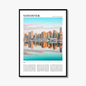 Vancouver Travel Poster Canada No 1, Vancouver Wall Art, Vancouver Poster Print, Vancouver Photo, Vancouver Decor, British Columbia, Canada
