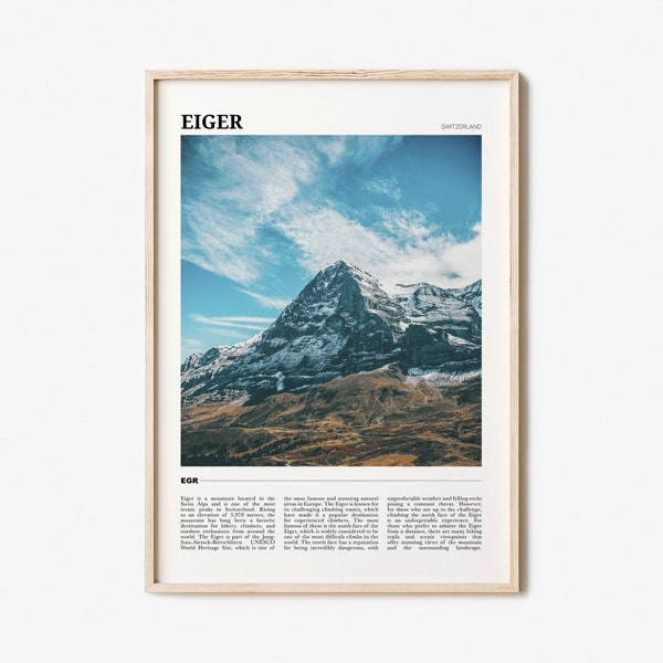 Eiger Travel Poster, Eiger Wall Art, Eiger Poster Print, Eiger Photo, Eiger Decor, Switzerland