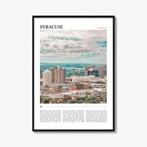 Syracuse Travel Poster New York, Syracuse Wall Art, Syracuse Poster Print, Syracuse Photo, Syracuse Decor, New York, USA