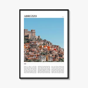 Abruzzo Travel Poster No 2, Abruzzo Wall Art, Abruzzo Poster Print, Abruzzo Photo, Abruzzo Decor, Italy
