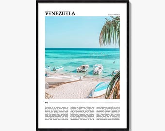 Venezuela Travel Poster No 2, Venezuela Wall Art, Venezuela Poster Print, Venezuela Photo, Venezuela Decor, South America
