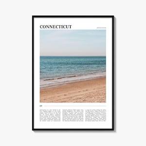 Connecticut Travel Poster No 2, Connecticut Wall Art, Connecticut Poster Print, Connecticut Photo, Connecticut Decor, USA