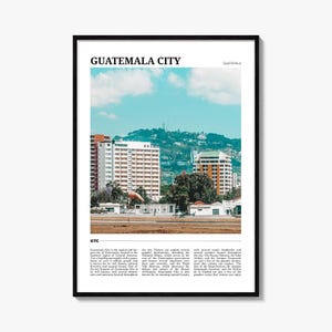 Guatemala City Travel Poster, Guatemala City Wall Art, Guatemala City Poster Print, Guatemala City Photo, Guatemala City Decor, Guatemala