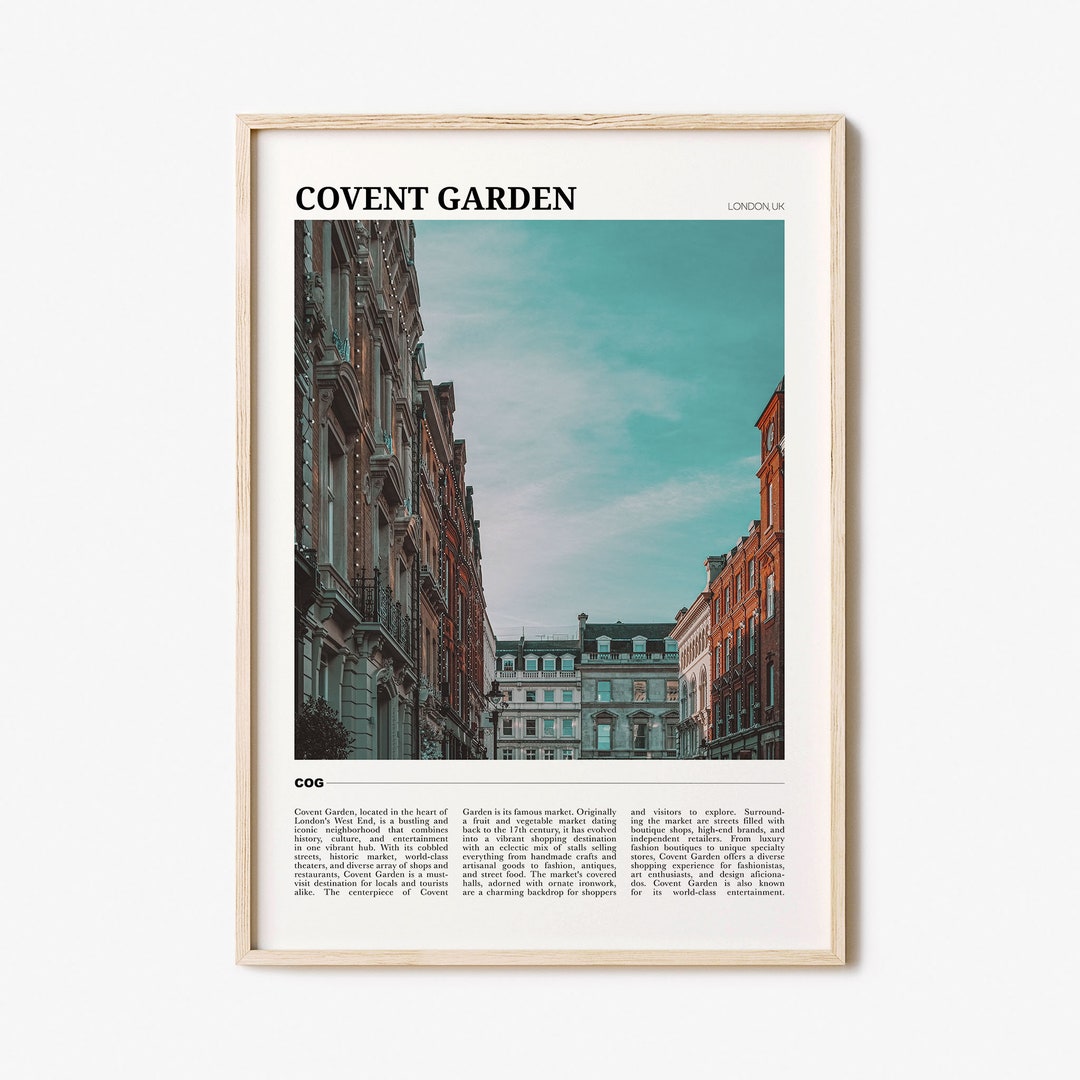 Covent Garden Travel Poster, Covent Garden Wall Art, Covent Garden