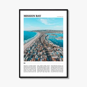 Mission Bay Reiseplakat, Mission Bay Wandkunst, Mission Bay Poster Druck, Mission Bay Foto, Mission Bay Decor, Kalifornien, USA