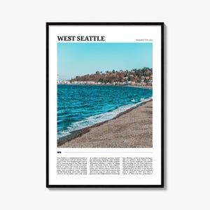 West Seattle reisposter, West Seattle kunst aan de muur, West Seattle poster print, West Seattle foto, West Seattle decor, Washington, VS