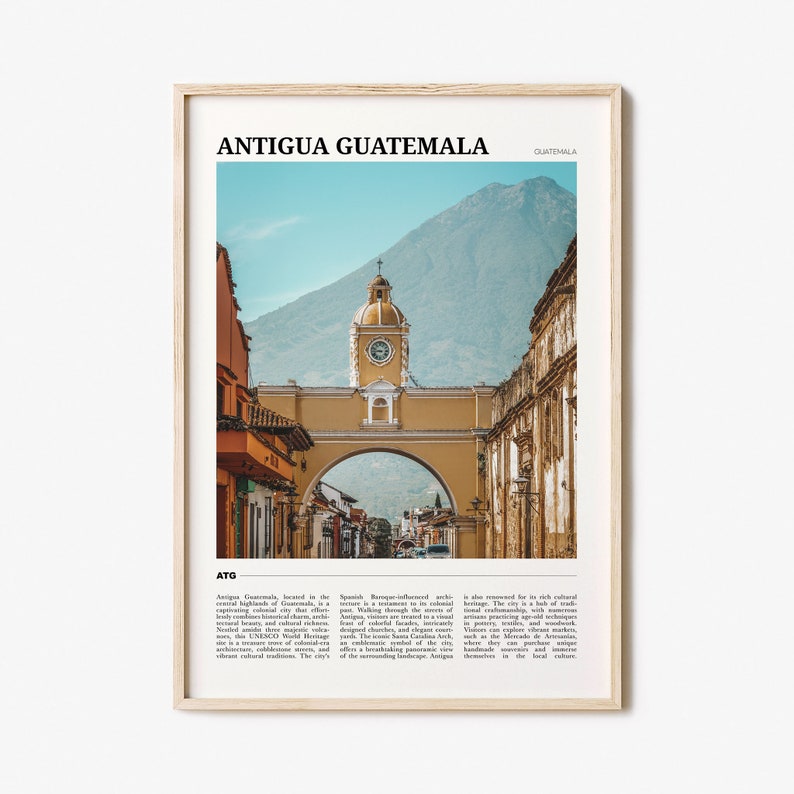 Antigua Guatemala Travel Poster, Antigua Guatemala Wall Art, Antigua Guatemala Poster Print, Antigua Guatemala Photo, Antigua Decor image 1