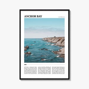 Anchor Bay Reiseplakat, Anchor Bay Wandkunst, Anchor Bay Poster Druck, Anchor Bay Foto, Anchor Bay Decor, Kalifornien, USA
