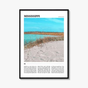 Mississippi Travel Poster No 1, Mississippi Wall Art, Mississippi Poster Print, Mississippi Photo, Mississippi Decor, United States