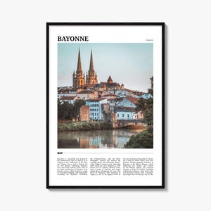 Bayonne Reiseplakat Frankreich, Bayonne Wandkunst, Bayonne Poster Druck, Bayonne Foto, Bayonne Dekor, Frankreich