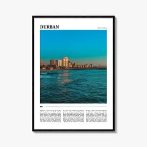 Durban South Africa Travel Poster: Vibrant City Wall Art