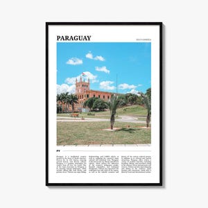 Paraguay Travel Poster, Paraguay Wall Art, Paraguay Poster Print, Paraguay Photo, Paraguay Decor, South America