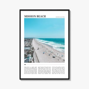 Mission Beach San Diego Travel Poster: Vibrant Wall Art Print