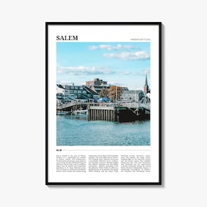 Poster de voyage Salem Massachusetts : impression d&#39;art mural vibrant