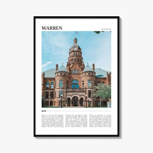 Warren Travel Poster, Warren Wall Art, Warren Poster Print, Warren Photo, Warren Decor, Michigan, USA