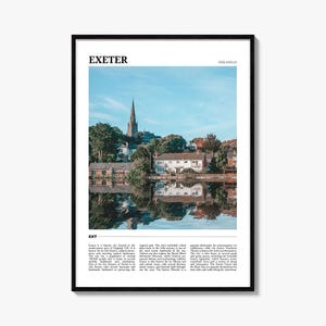 Exeter Travel Poster, Exeter Wall Art, Exeter Poster Print, Exeter Photo, Exeter Decor, England, UK