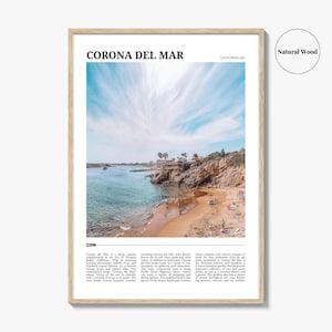 Cartel de viaje de Corona del Mar, Arte de pared de Corona del Mar, Impresión de cartel de Corona del Mar, Foto de Corona del Mar, Decoración de Corona, California, EE.UU. imagen 7