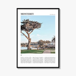 Monterey Travel Poster, Monterey Wall Art, Monterey Poster Print, Monterey Photo, Monterey Decor, California, USA