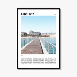 Badalona Reiseplakat, Badalona Wandkunst, Badalona Poster Druck, Badalona Foto, Badalona Dekor, Spanien