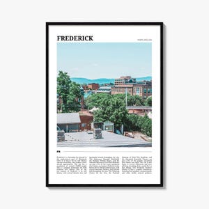 Frederick Travel Poster, Frederick Wall Art, Frederick Poster Print, Frederick Photo, Frederick Decor, Maryland, USA