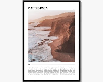 カリフォルニア旅行ポスターNo.2、カリフォルニアの壁アート、カリフォルニアのポスタープリント、カリフォルニアの写真、カリフォルニアの装飾（アメリカ）