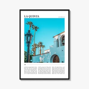 La Quinta Travel Poster, La Quinta Wall Art, La Quinta Poster Print, La Quinta Photo, La Quinta Decor, California, USA