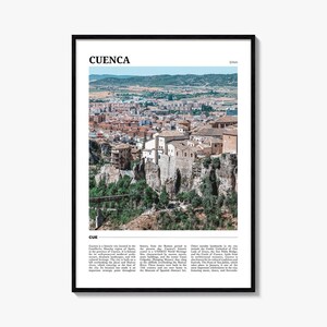 Cuenca Travel Poster Spain, Cuenca Wall Art, Cuenca Poster Print, Cuenca Photo, Cuenca Decor, Spain