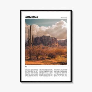 Arizona Travel Poster No 1, Arizona Wall Art, Arizona Poster Print, Arizona Photo, Arizona Decor, USA