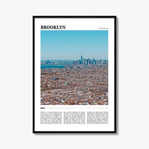 Brooklyn Travel Poster No 2, Brooklyn Wall Art, Brooklyn Poster Print, Brooklyn Photo, Brooklyn Decor, New York, USA