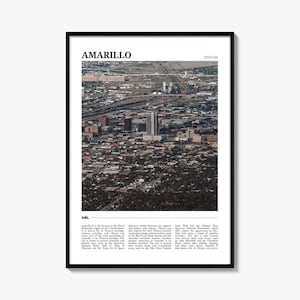 Amarillo Travel Poster, Amarillo Wall Art, Amarillo Poster Print, Amarillo Photo, Amarillo Decor, Texas, USA